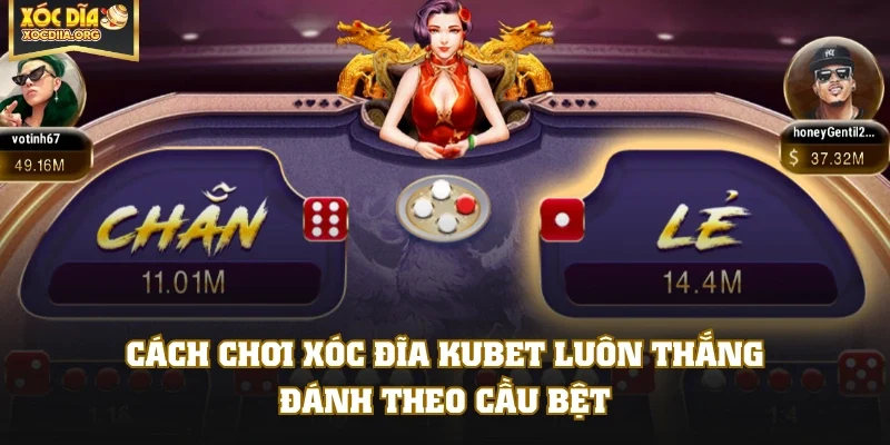 Cách chơi Xóc Đĩa KUBET luôn thắng - Đánh theo cầu bệt